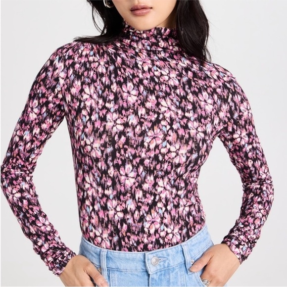 Isabel Marant Étoile Women's Floral Lou High-Neck Blouse Size 4 Multicolor NWOT - Picture 1 of 10